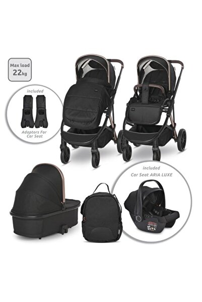 LORELLİ Carucior Set 3 in 1, Aria, cosulet auto Aria Luxe 40-87 cm inclus, mu...