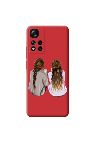 Other Xiaomi Redmi Note 11 Pro 5G Friends Red Colored Silicone TPU Θήκη