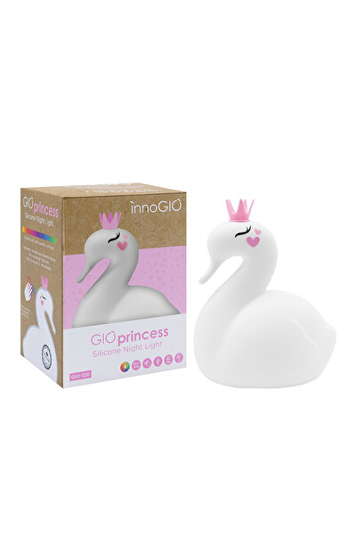 InnoGio Lampă de veghe LED din silicon, lebădă GIOprincess