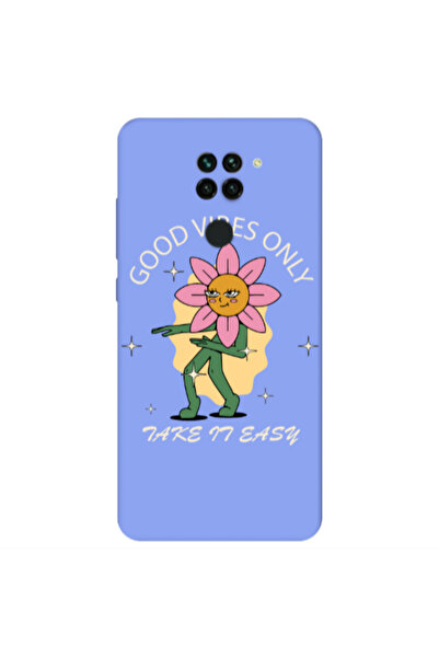 Other Xiaomi Redmi Note 9 Good Vibes Only Light Purple Colored Silicone TPU Θήκη