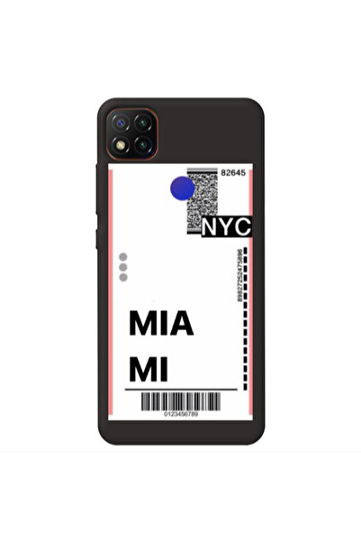 Other Xiaomi Redmi 9c Miami NYC Black Colored Silicone TPU Θήκη