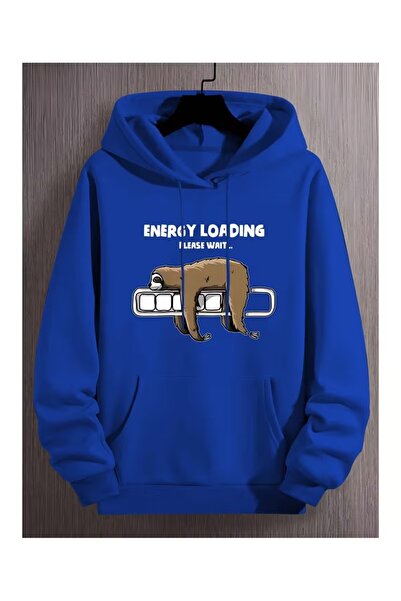 ZİYMO Unisex Hooded Printed Relaxed Fit Sweatshirt