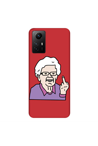 Other Xiaomi Redmi Note 12s Crazy Granny Red Colored Silicone TPU Θήκη