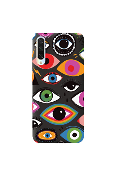 Other Xiaomi Mi 9 Lite Colorful eyes Black Colored Silicone TPU Θήκη