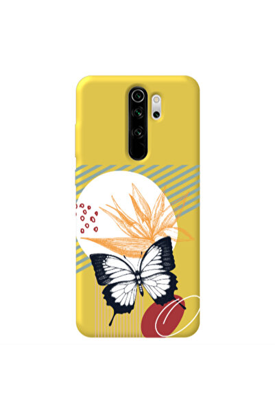 Other Xiaomi Redmi Note 8 Pro Butterfly Lines Yellow Colored Silicone TPU Θήκη