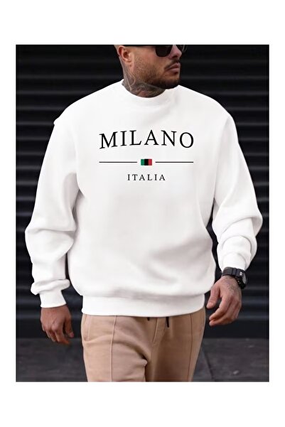ZİYMO Men's Crewneck Printed Relaxed Fit Sweatshirt