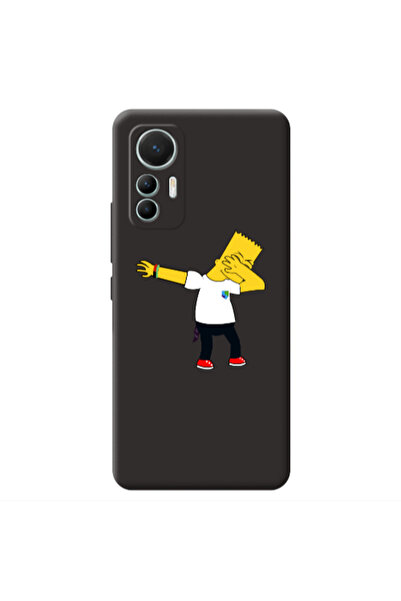 Other Xiaomi Mi 12 Lite Simpsons2 Black Colored Silicone TPU Θήκη