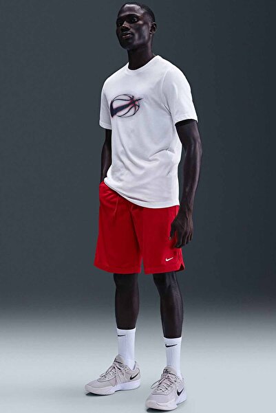 Nike Erkek Basketbol Şortu Kırmızı - Antrenman ve Günlük Spor Şortu