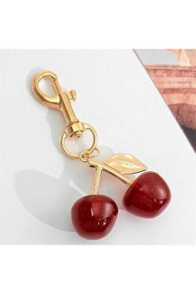 Choice14 cherry-darkred Cute Strawberry Keychain,cherry Bag Charms,Heart Flow...