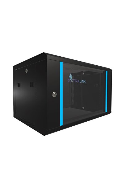 Extralink 6U 600x450 Negru |   Dulap rack |   montat pe perete