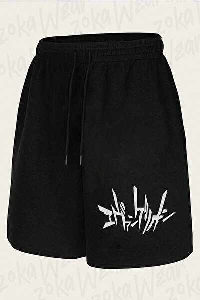 ZOKAWEAR Unisex Neon Genesis Evangelion White Design Printed Shorts