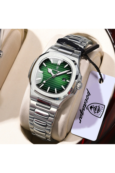 Choice6 789 Silver Green Luxury Women’s Wristwatch Stainless Steel Date Quart...