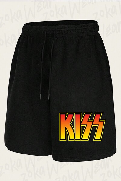 ZOKAWEAR شورت مطبوع بتصميم Kiss للجنسين