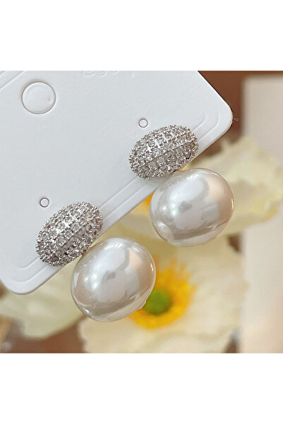 Choice1 Sliver Color French Exquisite Imitation Oval Pearl Earrings for Women...