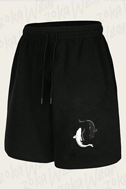ZOKAWEAR شورت مطبوع بتصميم يين يانغ للجنسين من Gojou Satoru