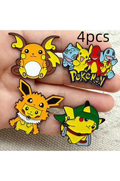 Choice Light Yellow Gold Color 4pcs Cartoon Anime Enamel Pins Funny TV Series...
