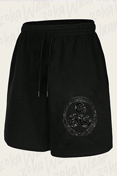 ZOKAWEAR Unisex Alpha Beta Omega Design Printed Shorts