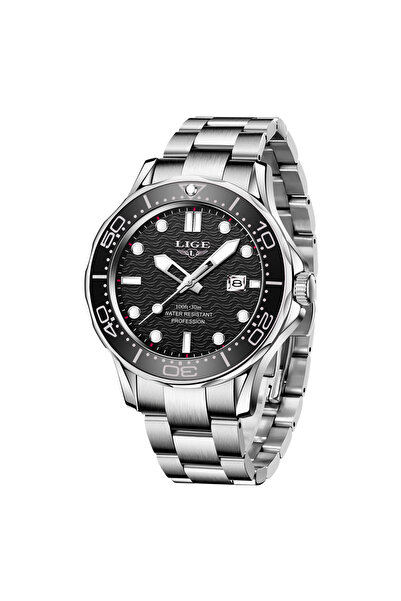 Choice6 LIGE steel silver black LIGE Fashion Men Watch Casual Sport Waterproo...