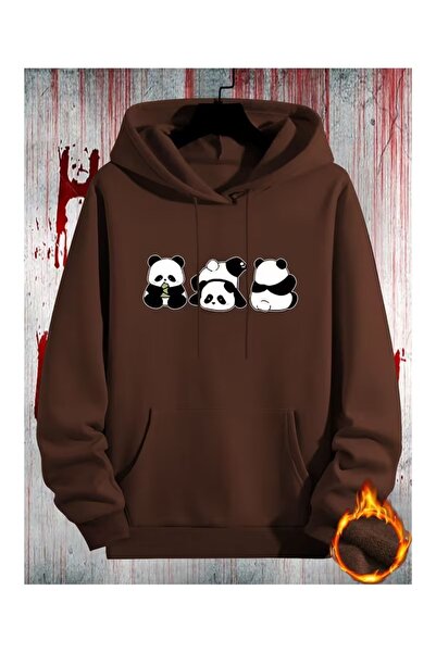 ZİYMO Women's Hooded Printed Relaxed Fit Sweatshirt