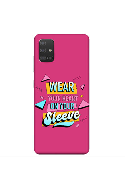 Other Samsung A71 Wear Your Heart Fuchsia Colored Silicone TPU Θήκη