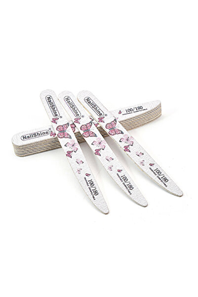 Choice5 10pcs Pink 10pcs/Set Butterfly Wooden Nail Files for Manicure 100/180...