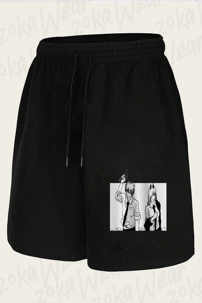 ZOKAWEAR Unisex Chainsaw Man Denji and Power V2 Design Printed Shorts