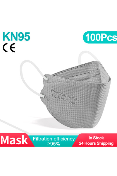 Choice5 100pcs-gray-adult 10-200pcs fpp2 fish mask kn95 Face masque mask kn95...