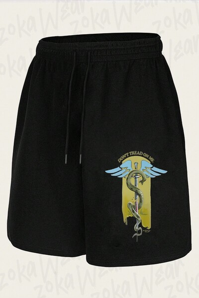 ZOKAWEAR Unisex Don'T Tread on Me Design Printed Shorts