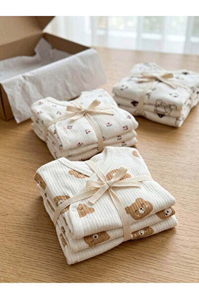 Noone 3-Piece Hospital Discharge Set 15 Pieces 100% Cotton Newborn Bodysuit S...