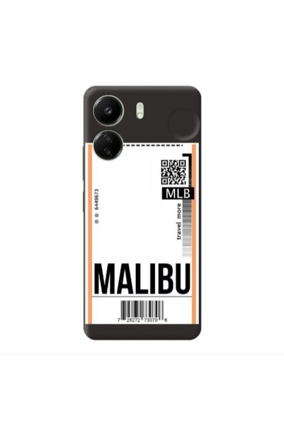 Other Xiaomi Redmi 13C Malibu Travel More Black Colored Silicone TPU Θήκη