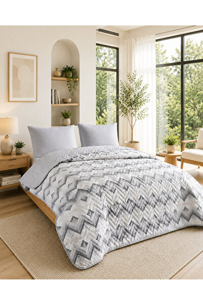 ÇARŞAF DÜNYASI Double Pique Quilted Pique and Bedspread Set – 200X230 cm Patt...