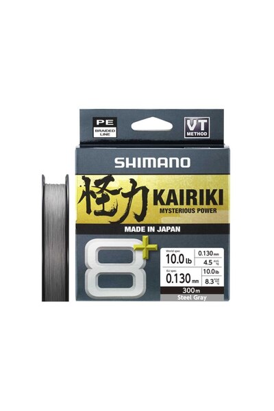Shimano Kairiki 8+ İp Misina 300m Steel Gray PE 1.0 0.13mm / 8.3kg