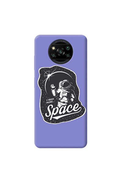 Other Xiaomi Poco X3 Pro I need more spacee Purple Colored Silicone TPU Θήκη