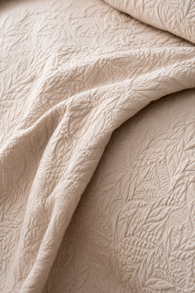 BED-LİNE Emma Yatak Örtüsü Seti Çift Kişilik Bej 240*230 Cm