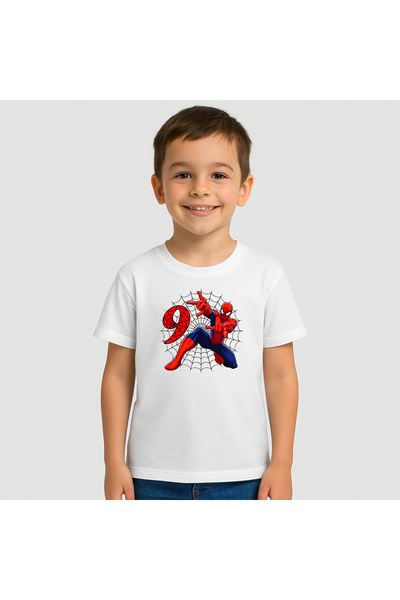 Fruit of the loom Tricou copii Spider Man - 9 ani 100% Bumbac