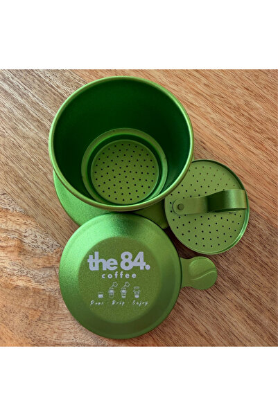 the84.coffee Vietnamese Phin Filter (GREEN) I Anodized Aluminum Traditional C...