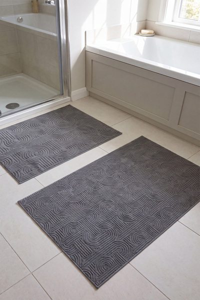 Raschel Carpet Premium Seri Özel Kaymaz Taban Banyo Paspası 2'li Set 50x60 ve...