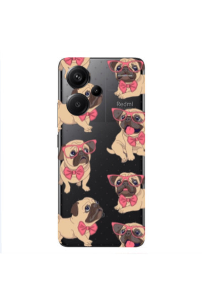 Other Xiaomi Redmi Note 13 Pro+ 5G Dog Spectacled Transparent Silicone TPU Θήκη