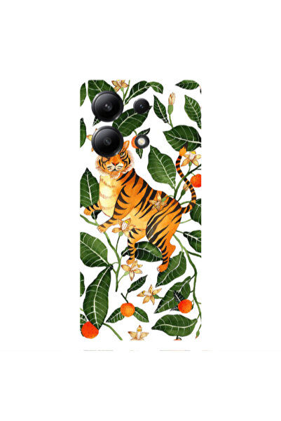 Other Xiaomi Redmi Note 13 4G Flower Leopard and Laves Transparent Silicone T...