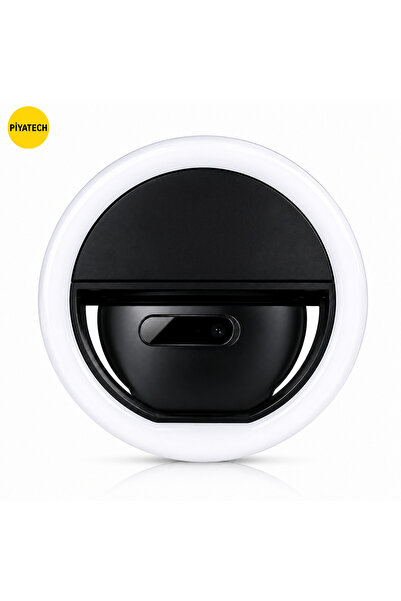 PİYATECH RK-12 Telefon Uyumlu Taşınabilir Şarj Edilebilir Selfie Ring Light M...