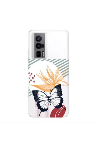 Other Xiaomi Poco F5 Pro Butterfly Lines Transparent Silicone TPU Θήκη