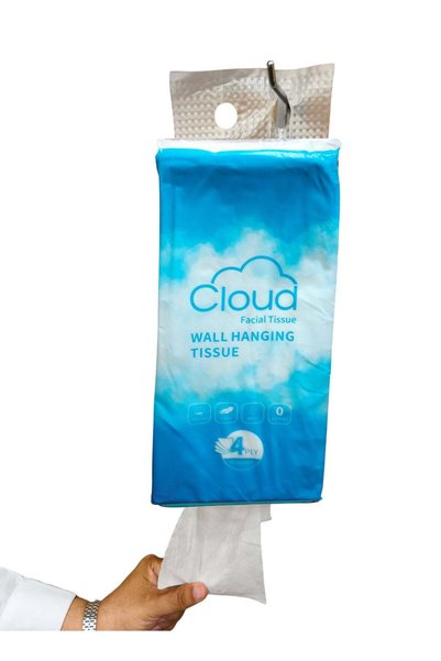 CLOUD 6 عبوات من مناديل معلقة على الحائط مكونة من 4 طبقات تحتوي كل عبوة على 1200 منديل