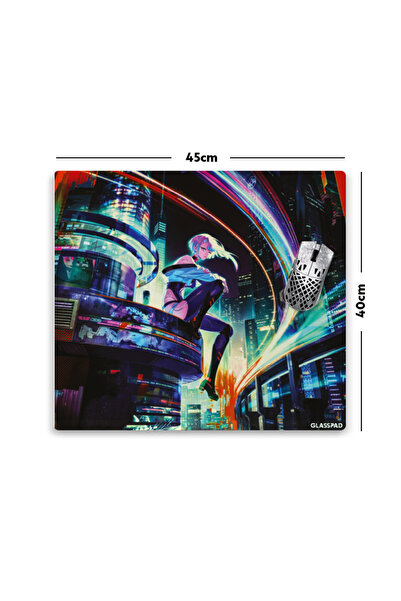 GlassPad Glass Mouse Pad - Cyberpunk: Edgerunners (1) - Premium Tempered Glas...