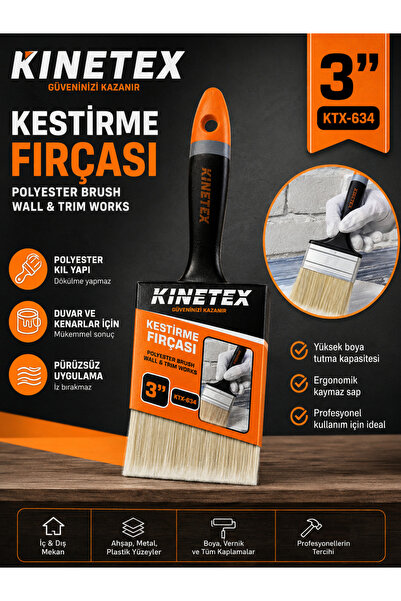 kumkumticaret Professional 3 Inch Cutting Paint Brush Compatible with Water-B...