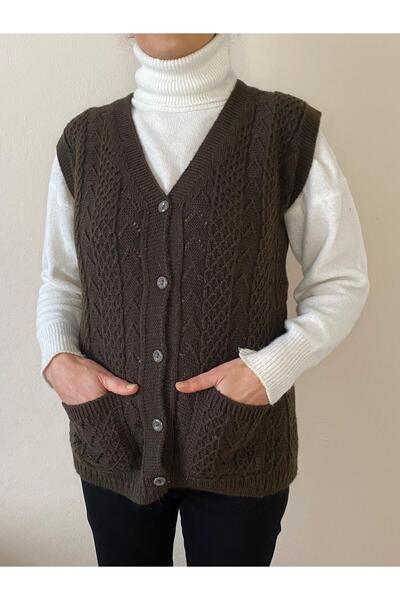 mamizya Women's Plus Size Double Pocket Buttoned Mother's Vest