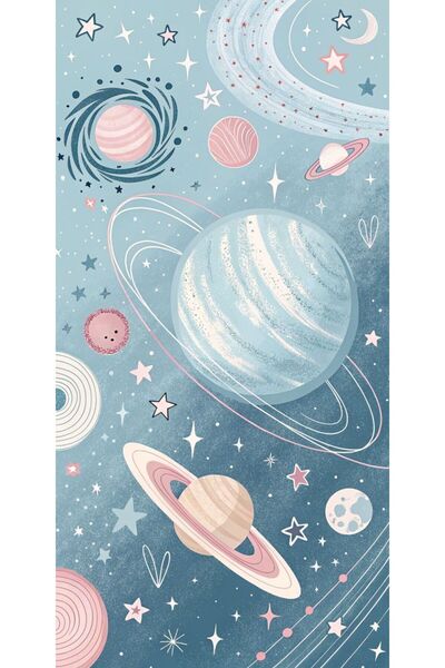 Rana İkra Art Planet Themed Gift Wrapping Paper (10 Pieces)