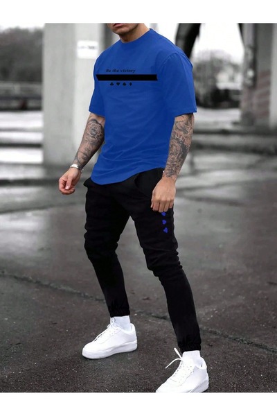 ship master Summer Collection New Arrival T-Shirt & Shorts Set Printed Patter...