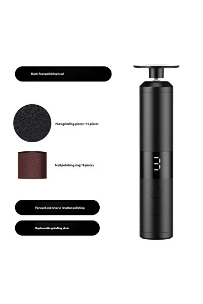 Choice black Electric Foot Callus Grinder Rechargeable Foot Predicure Grindin...