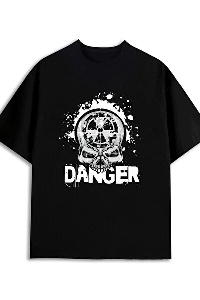 STITCHLY تي شيرت Skull Danger يتميز بتصميم هيكل عظمي، مثالي للنساء. مصنوعة من...