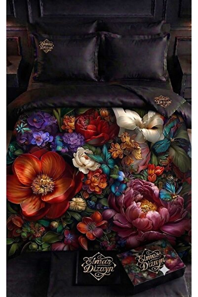 Elmas Dizayn Special Design Brand Double Duvet Cover Set Organic Satin & Cott...